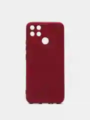 Бордовый чехол REALME Narzo 50A  / REALME C25 / REALME C25S с защитой камеры и бархатом внутри