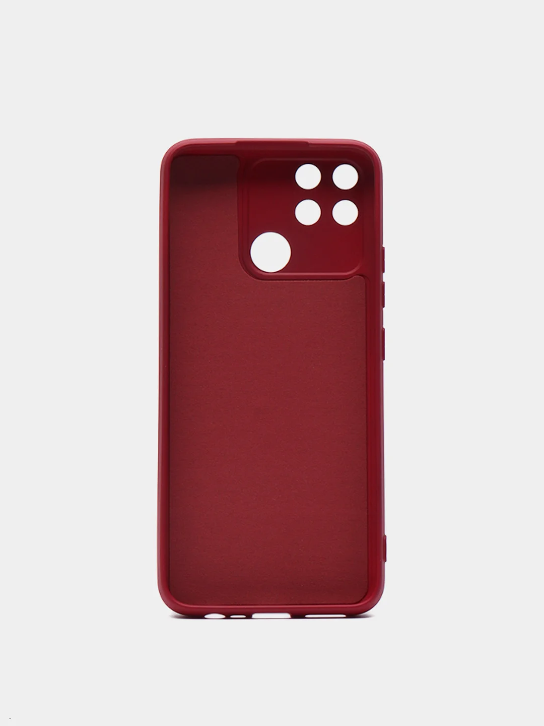 Бордовый чехол REALME Narzo 50A  / REALME C25 / REALME C25S с защитой камеры и бархатом внутри