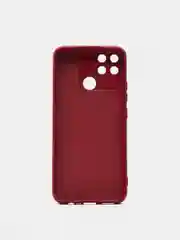 Бордовый чехол REALME Narzo 50A  / REALME C25 / REALME C25S с защитой камеры и бархатом внутри