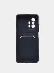 Темно-синий чехол с отделением для пластиковой карты XIAOMI 11T / XIAOMI 11T pro