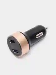 Золотой автомобильное зарядное устройство для телефона, 2 USB порта