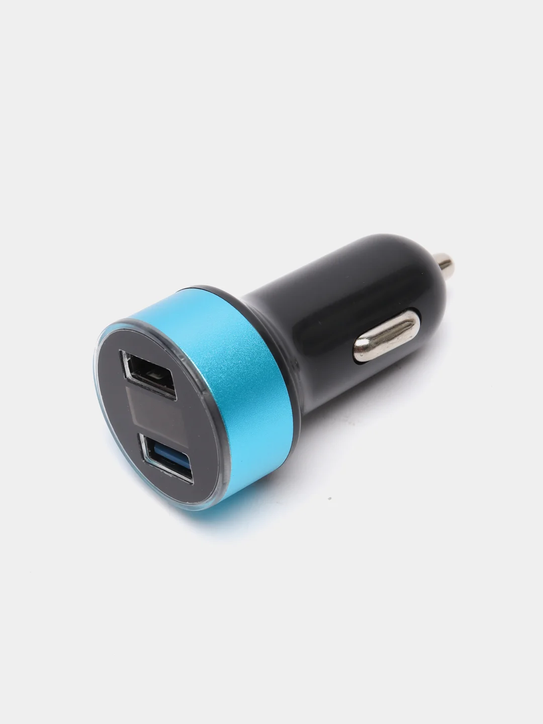 Синий автомобильное зарядное устройство для телефона, 2 USB порта