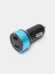Синий автомобильное зарядное устройство для телефона, 2 USB порта
