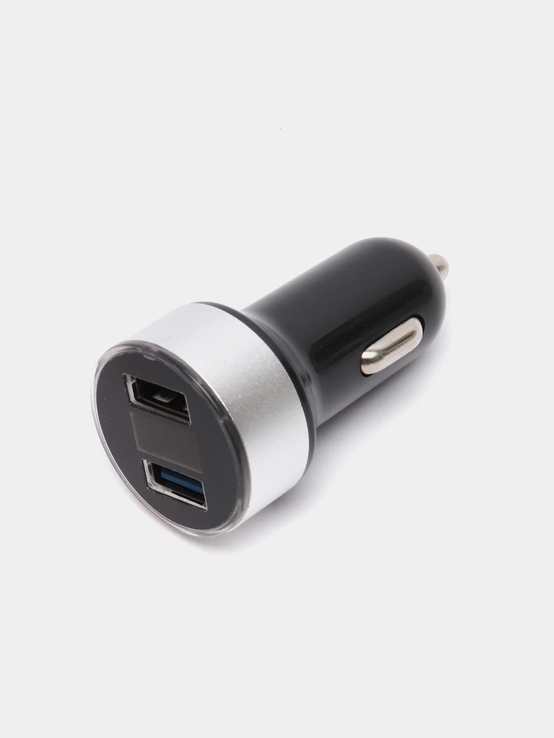 Серый автомобильное зарядное устройство для телефона, 2 USB порта