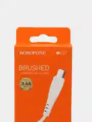 Белый кабель зарядный BOROFONE BX37 (1m, Micro-USB/Type-C/Lightning) для Android и Apple iPhone