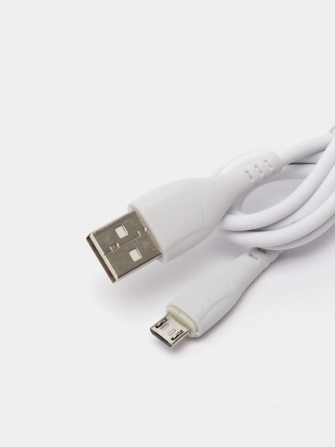 Белый кабель зарядный BOROFONE BX37 (1m, Micro-USB/Type-C/Lightning) для Android и Apple iPhone