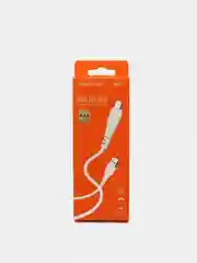 Белый кабель зарядный BOROFONE BX37 (1m, Micro-USB/Type-C/Lightning) для Android и Apple iPhone