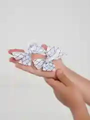 Белый бантики-резинки для волос, ручной работы, 2шт
