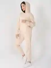 Бежевый костюм женский спортивный джоггеры и худи