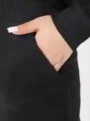 Черный костюм женский спортивный джоггеры и худи