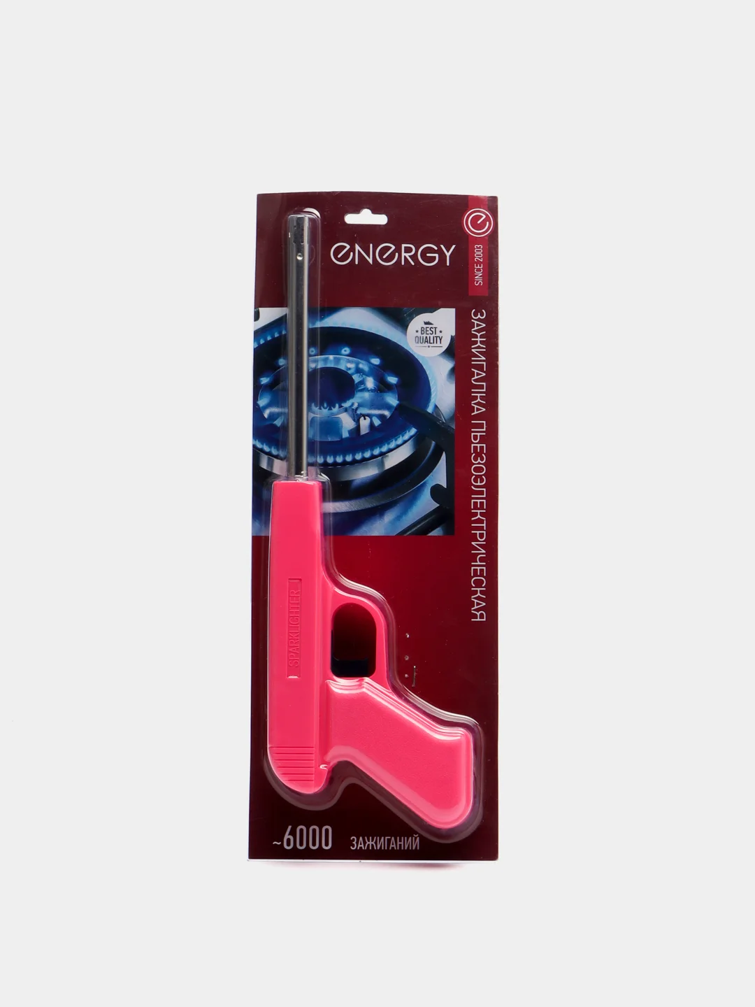 Красный пьезозажигалка кухонная, для газовой плиты, Energy JZDD-17, пистолет