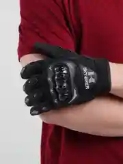 Черный мотоперчатки с защитой костяшек