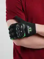 Зеленый мотоперчатки с защитой костяшек