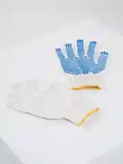 Молочный перчатки рабочие, хлопчатобумажные, с ПВХ