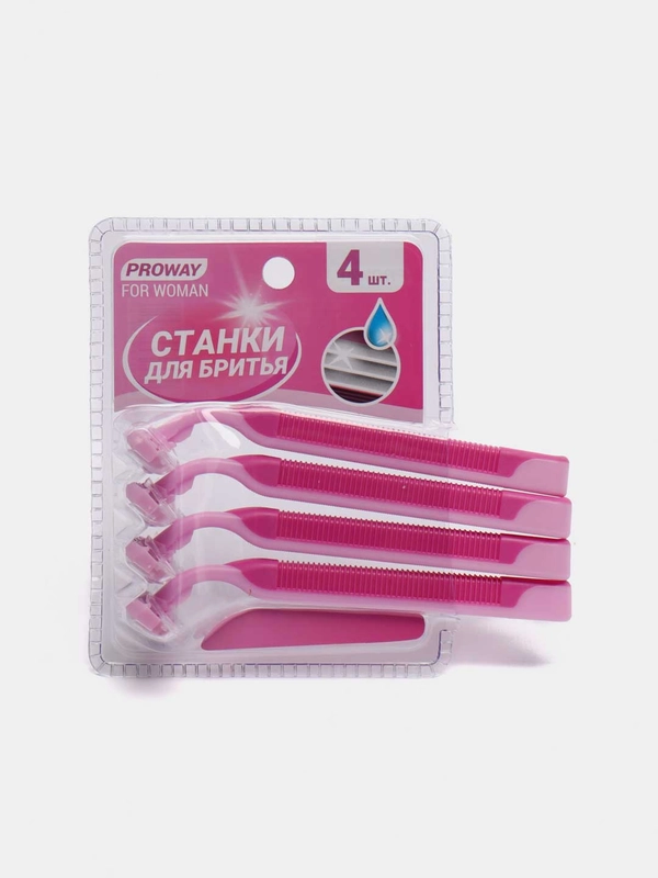 Станки для бритья с тройным лезвием, 4 шт, для женщин, силикон, пластик