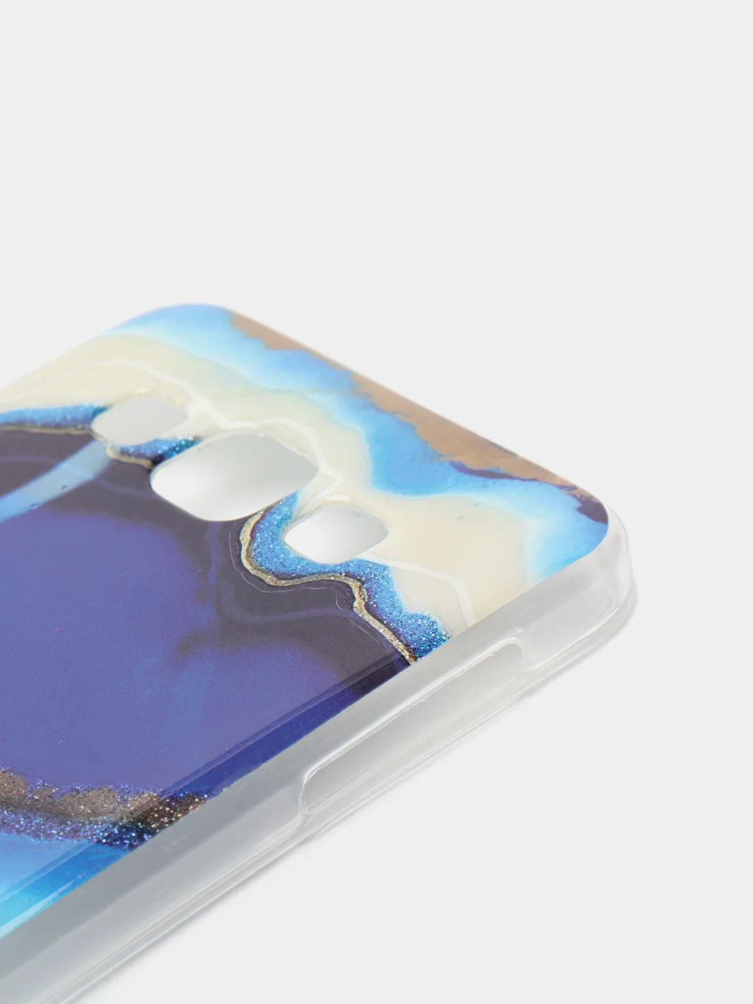 Золотой чехол Samsung Galaxy A3 2015 / SM-A300F, Галакси А3 2015 силиконовый с мраморным рисунком