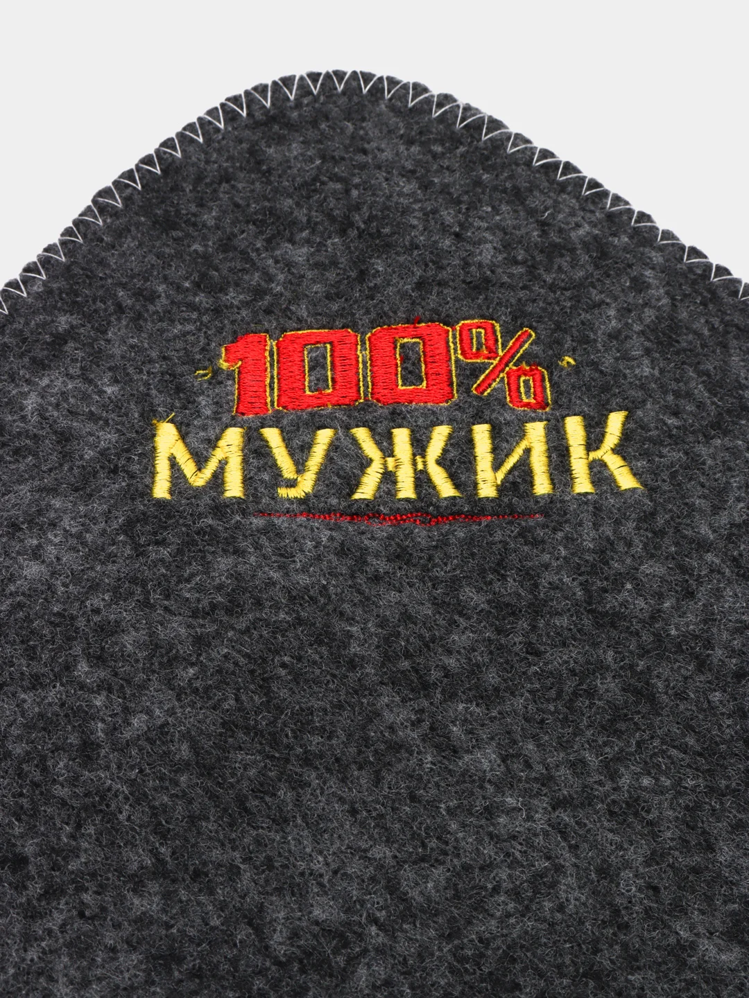 Хаки банный набор вышивка шапка, коврик и рукавица