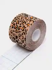 Коричневый кинезио тейп 5 м * 5 см с принтом