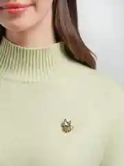 Бордовый брошь женская котик