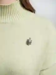 Серебряный брошь женская "Черепашка"