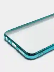 Бирюзовый чехол Xiaomi Redmi Note 8T цветной, силиконовый, с глянцевой рамкой (Редми Нот 8Т)
