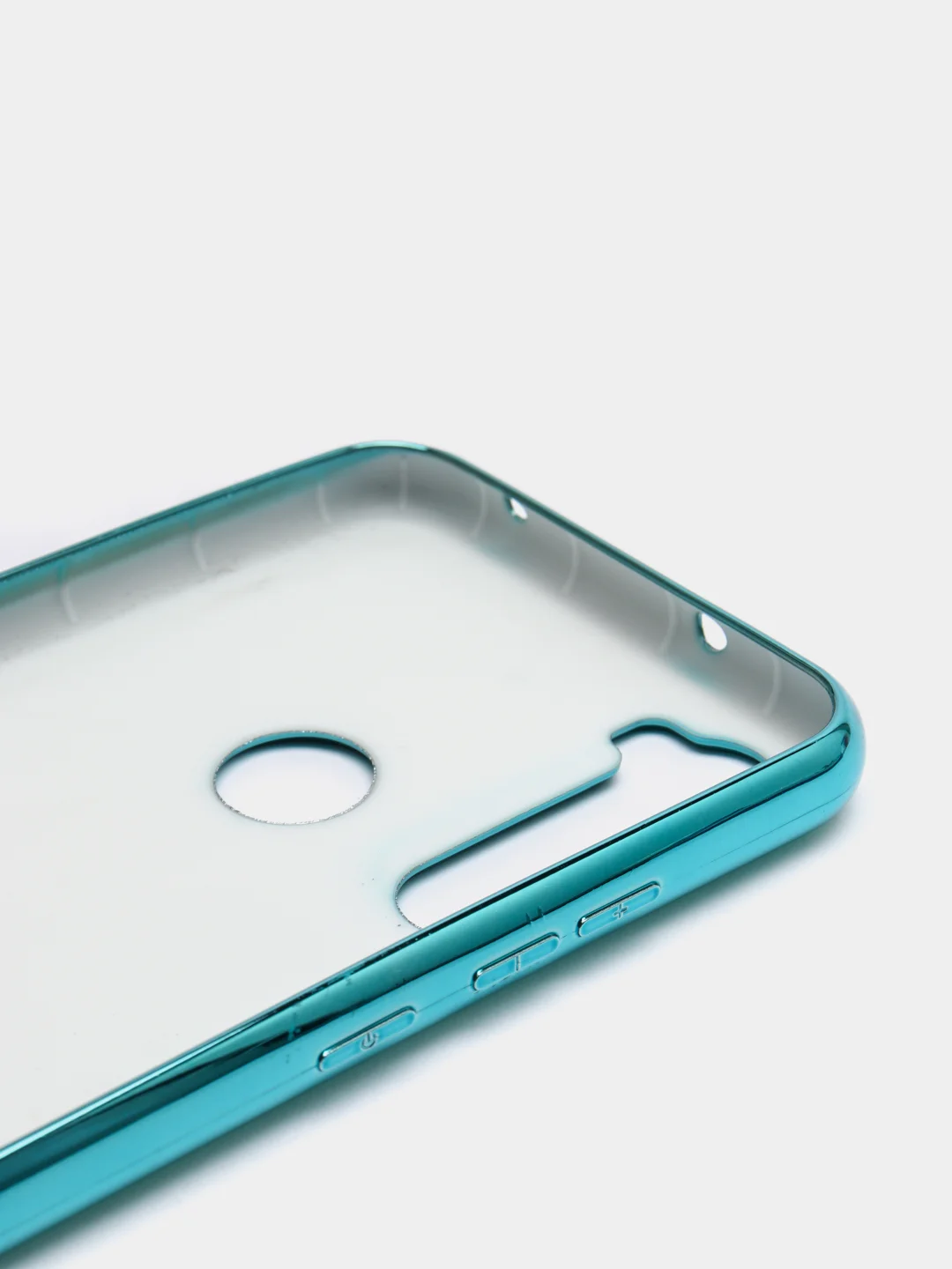 Бирюзовый чехол Xiaomi Redmi Note 8T цветной, силиконовый, с глянцевой рамкой (Редми Нот 8Т)