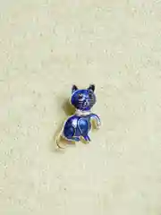 Синий брошь женская "Котик"