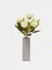 Белый искусственные цветы пионы "Марципан"