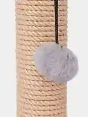 Серый меланж когтеточка для кошек с игрушкой 30*30*50