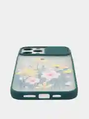 Зелёный хаки чехол для айфон 11 / 12 Pro Max с защитой камеры матовый полупрозрачный iPhone про макс
