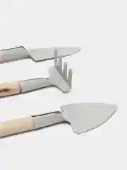Серый металлик мини-набор садового инвентаря для комнатных растений