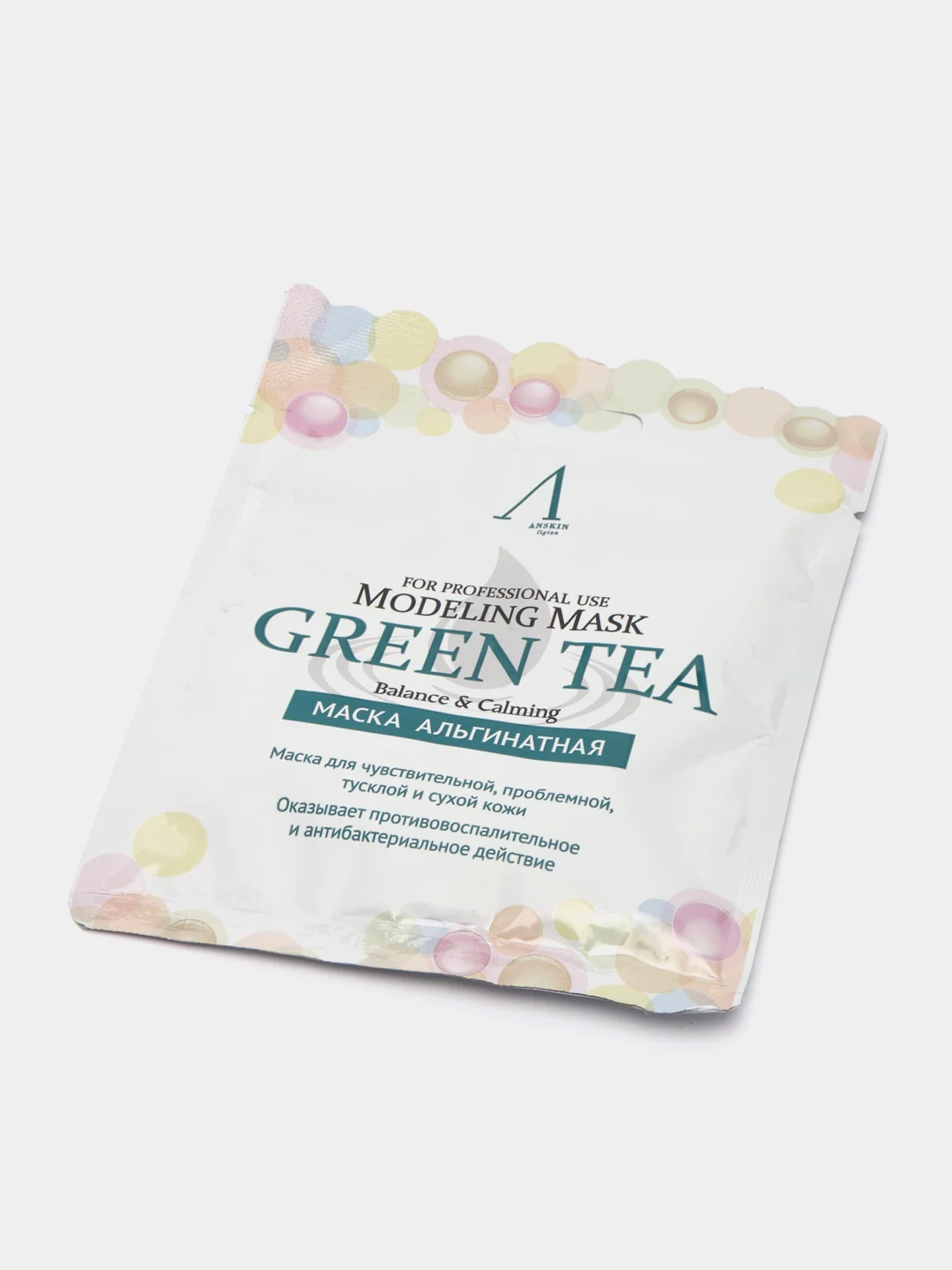 Успокаивающая альгинатная маска с зелёным чаем Green Tea Modeling Mask ANSKIN, 25г
