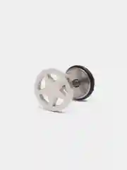 Серебряный серьги гвоздики Звездочки в кольце - конго