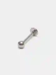 Серебряный пирсинг штанга "Шар"