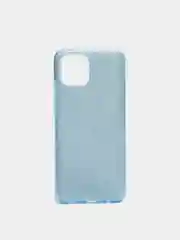 Голубой чехол Samsung Galaxy A03, Самсунг Галакси А03 блестящий