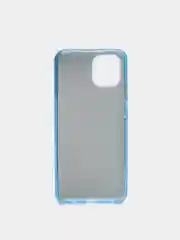 Голубой чехол Samsung Galaxy A03, Самсунг Галакси А03 блестящий
