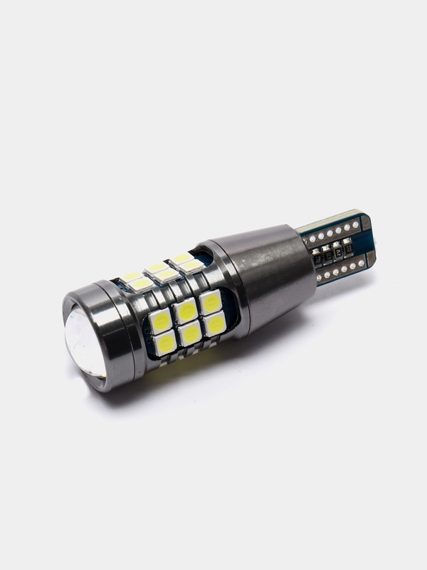 Автомобильная светодиодная лампа Т15 (W16W) 27 SMD Canbus 12-24V Bipolar