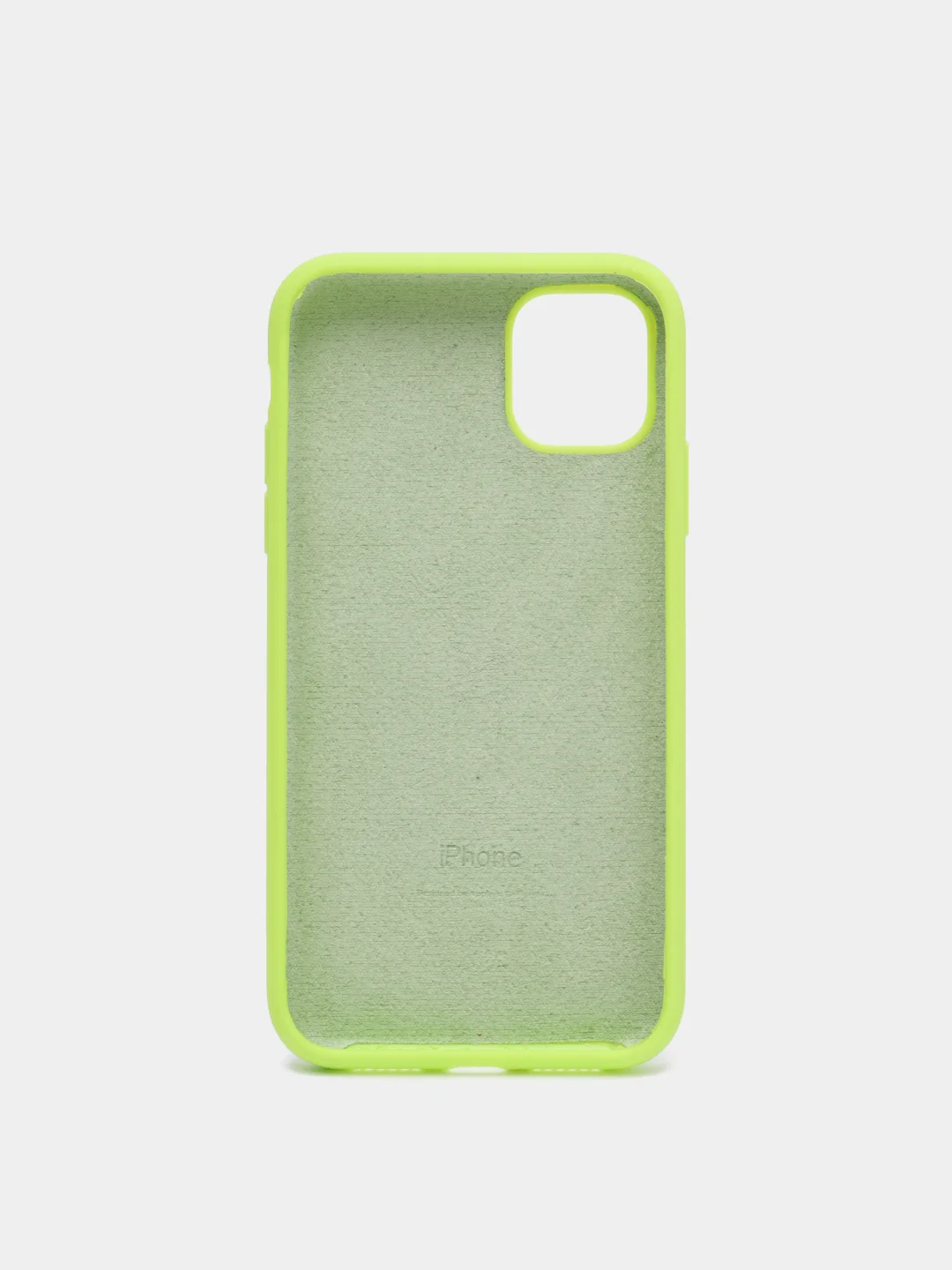 Лайм чехол Silicone Case для iPhone 11 с закрытым низом