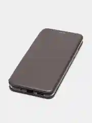 Серебряный чехол-книжка Xiaomi Redmi 10C, Сяоми Редми 10С