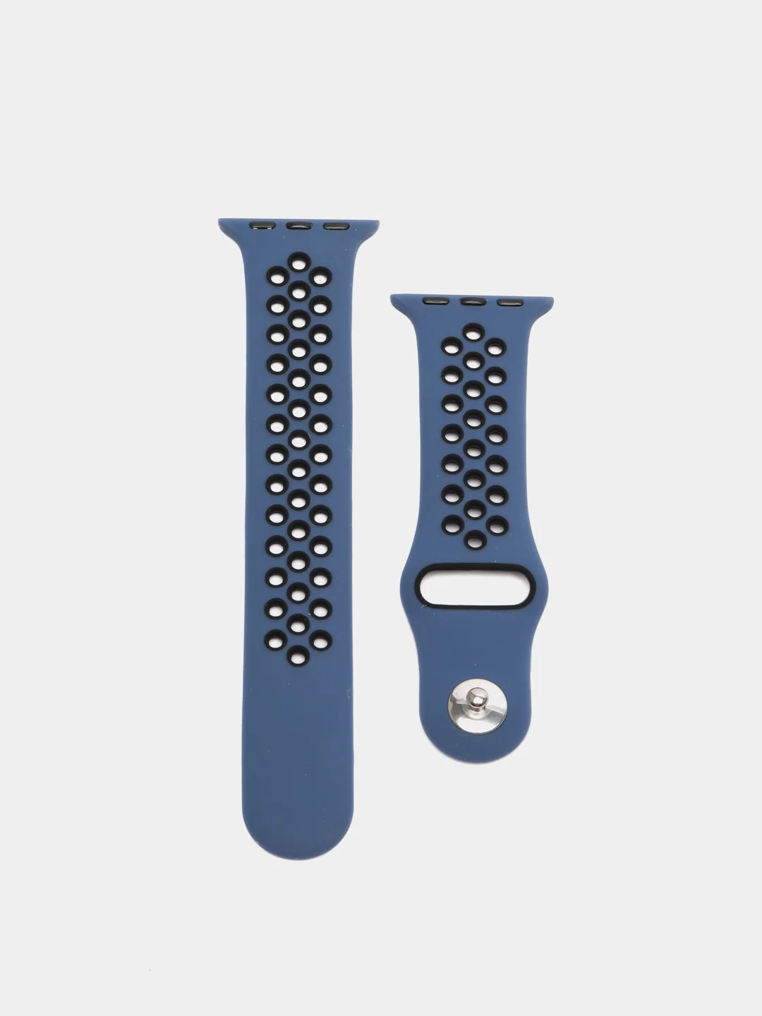 Синий силиконовый ремешок для Apple Watch, перфорированный