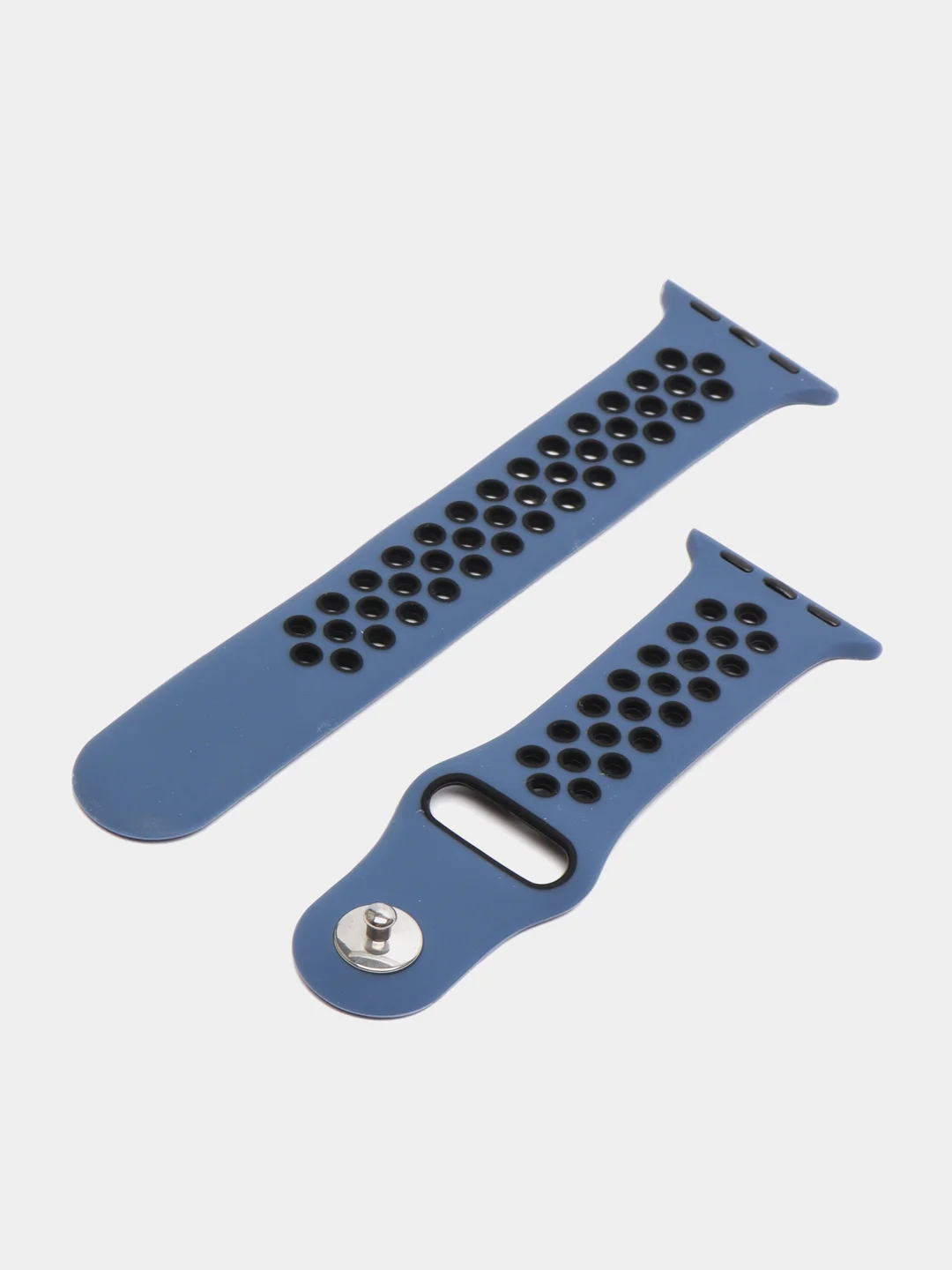Синий силиконовый ремешок для Apple Watch, перфорированный