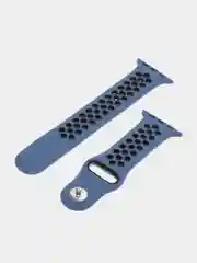 Синий силиконовый ремешок для Apple Watch, перфорированный