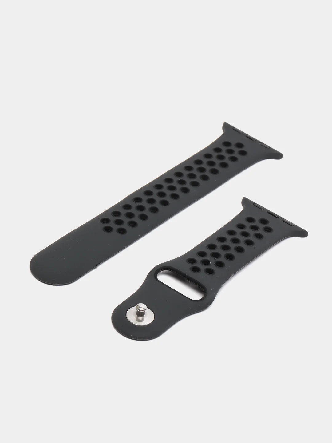Черный силиконовый ремешок для Apple Watch, перфорированный