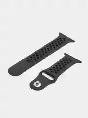 Черный силиконовый ремешок для Apple Watch, перфорированный
