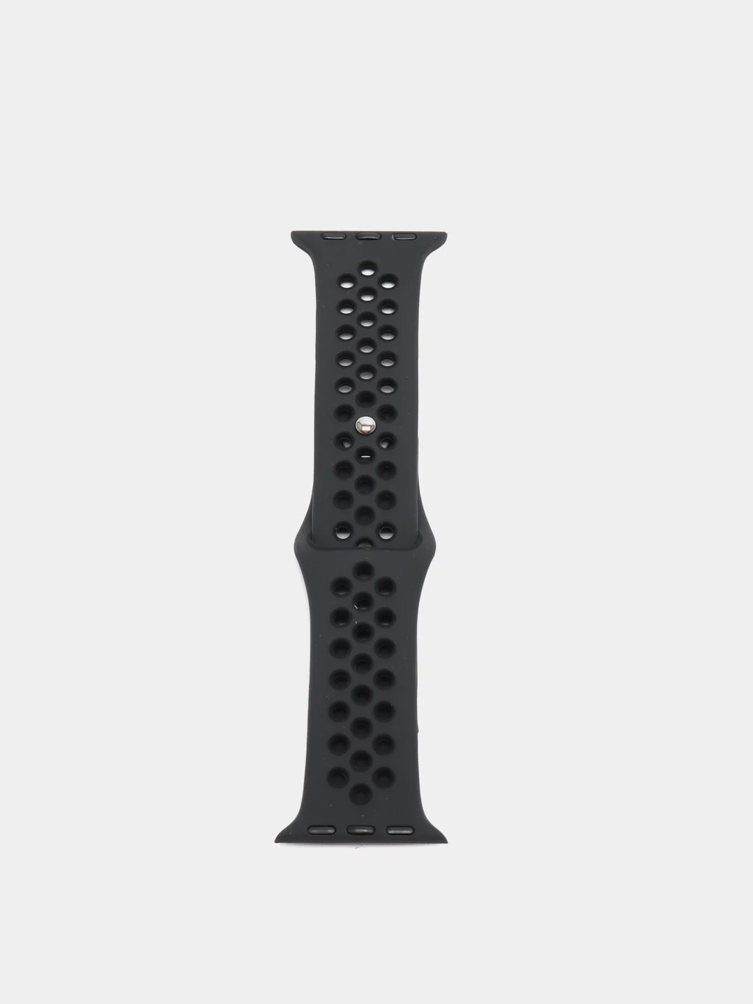 Черный силиконовый ремешок для Apple Watch, перфорированный