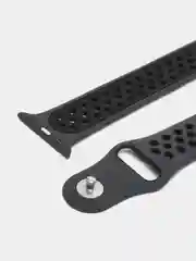 Черный силиконовый ремешок для Apple Watch, перфорированный