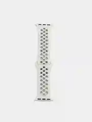 Белый силиконовый ремешок для Apple Watch, перфорированный