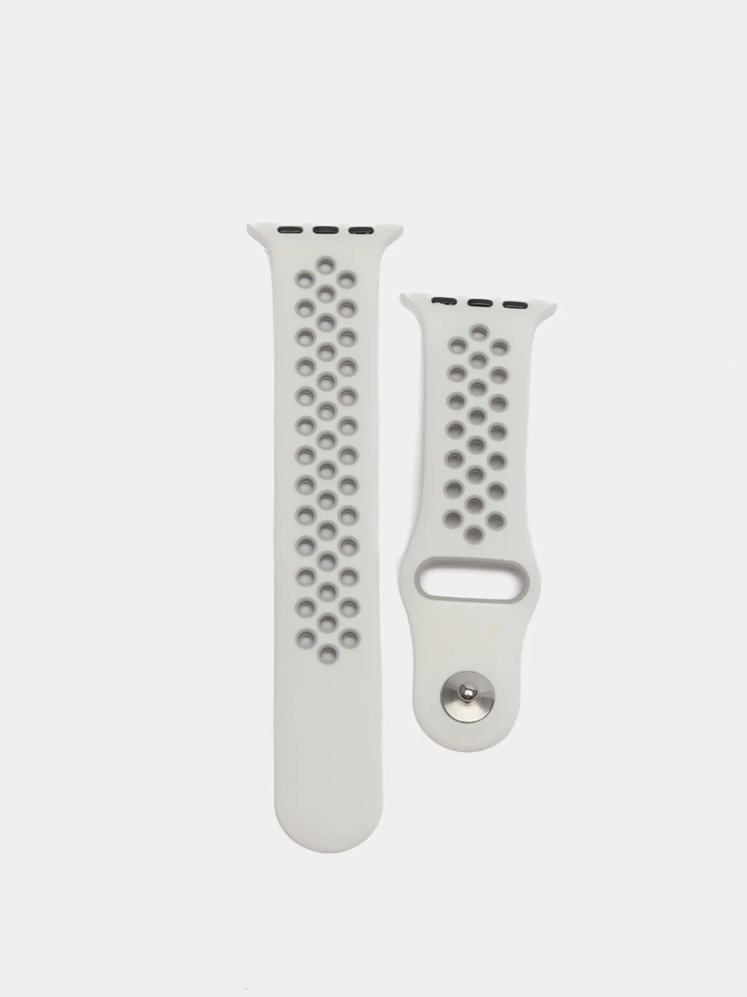 Белый силиконовый ремешок для Apple Watch, перфорированный