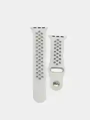 Белый силиконовый ремешок для Apple Watch, перфорированный