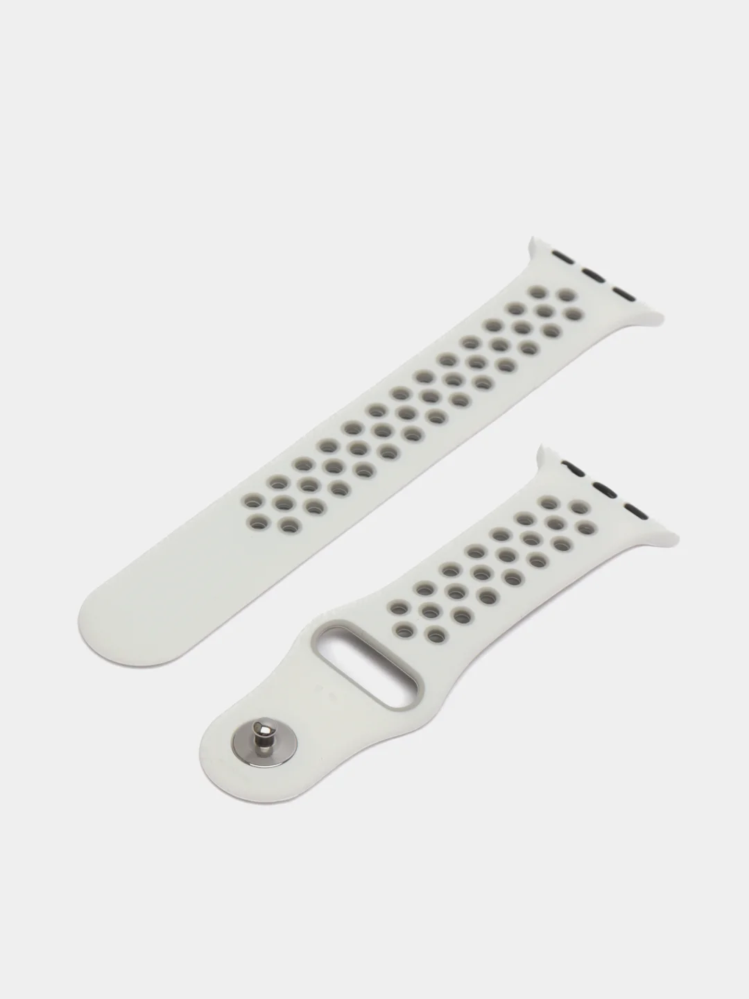 Белый силиконовый ремешок для Apple Watch, перфорированный